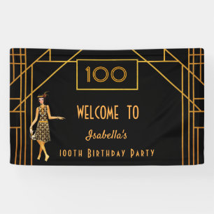 100. Geburtstag schwarzes Gold der 1920er Jahre De Banner