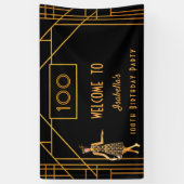 100. Geburtstag schwarzes Gold der 1920er Jahre De Banner (Vertikal)