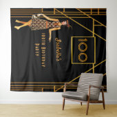 100. Geburtstag schwarzes Gold der 1920er Jahre De Wandteppich (Beispiel (Horizontal))