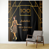 100. Geburtstag schwarzes Gold der 1920er Jahre De Wandteppich (Beispiel)