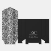100. Geburtstag Silber Leopardendruck Danke  Geschenkschachtel (Ungefaltet)