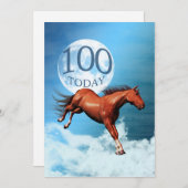 100. Geburtstag Spirit Pferd Party Einladung (Vorne/Hinten)