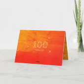 100. Geburtstag - Startnummern - Rot/Orange Alter  Karte (Rückseite)