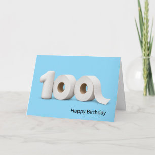 100. Geburtstag Toilettenpapierrolle Karte