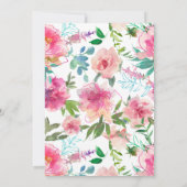 100. Geburtstag tropisches Pink-Pink-Peony-Party Einladung (Rückseite)