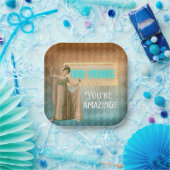 100. Geburtstag Vintager Sänger Pappteller (Party)