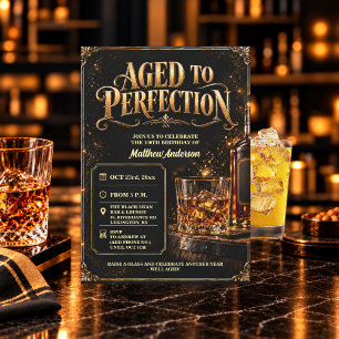 100. Geburtstag Whiskey zum perfekten Alter Einladung