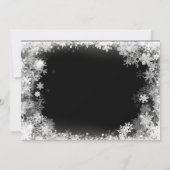 100. Geburtstag Winterwonderland Schneeflocke Dankeskarte (Rückseite)