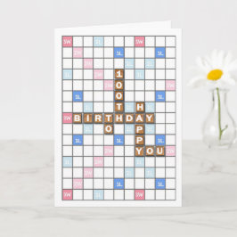 100. Geburtstag, Word Game Board Karte