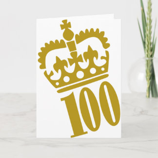 100. Geburtstag - Zahl - Hundert Karte