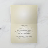 100. Geburtstag Zahlenmuster Gold und Schwarz Karte (Innenseite)