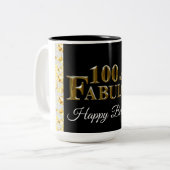 100. Geburtstag Zweifarbige Tasse (Vorderseite Links)