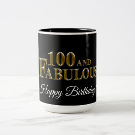 100. Geburtstag Zweifarbige Tasse