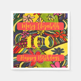 100 Geburtstage Serviette