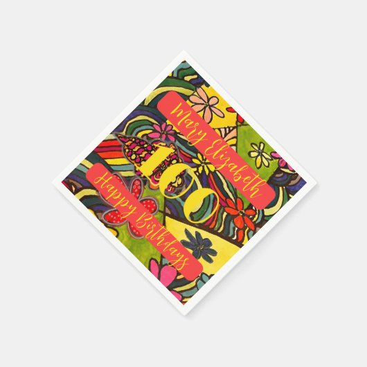 100 Geburtstage Serviette (Ecke)