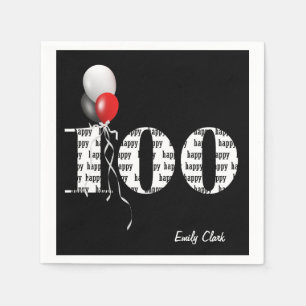 100. Geburtstagsballons Serviette