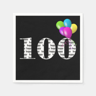 100. Geburtstagsballons Serviette