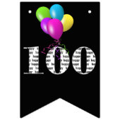 100. Geburtstagsballons Wimpelkette (Erste Fahne)