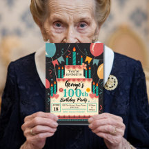 100. Geburtstagsfeier 100 Jahre alte Feier