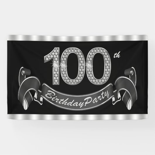 100. Geburtstagsfeier Banner (Horizontal)
