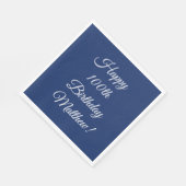 100. Geburtstagsfeier Blau Serviette (Ecke)