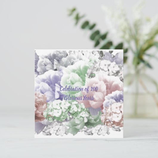 100. Geburtstagsfeier Einladung (Stehend Vorderseite)