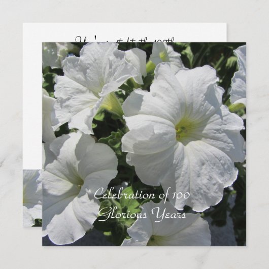 100. Geburtstagsfeier Einladung (Vorne/Hinten)