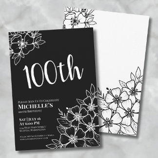 100. Geburtstagsfeier Einladung
