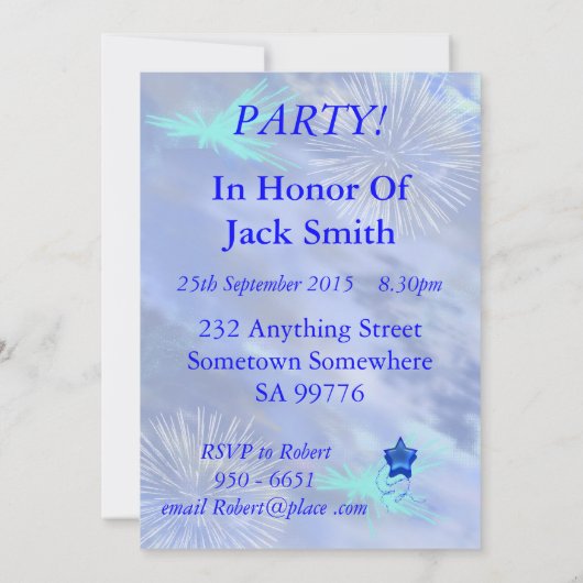 100. Geburtstagsfeier Einladung (Rückseite)