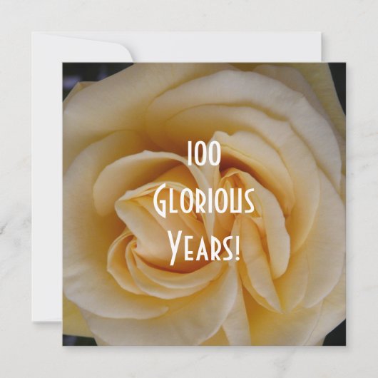 100. Geburtstagsfeier Einladung (Vorderseite)