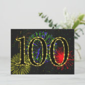 100. Geburtstagsfeier Einladung (Stehend Vorderseite)