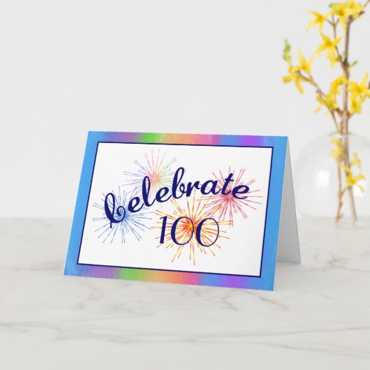 100. Geburtstagsfeier Karte (Gelbe Blume)