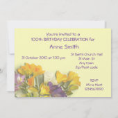 100. Geburtstagsfeier Party Einladung (Rückseite)