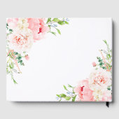 100. Geburtstagsfeier Rosa Blumen Custom Gästebuch (Rückseite)