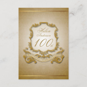 100. Geburtstagsfeier - Vintager Rahmen Einladung