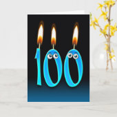 100. Geburtstagskandale Karte (Gelbe Blume)