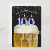100. Geburtstagskandle-Party Einladung (Vorderseite)