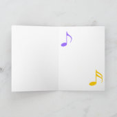 100. Geburtstagskarte für Musiknoten mit geklappte Karte (Innenseite)