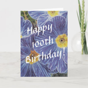 100. Geburtstagskarte mit Blumen Karte