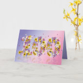 100. Geburtstagskarte mit blumigen Buchstaben Karte (Gelbe Blume)