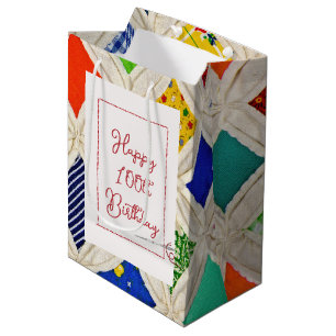 100. Geburtstagskathedrale Fensterrahmen Mittlere Geschenktüte