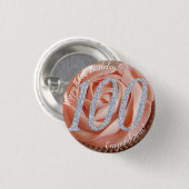 100. Geburtstagskuchen 3 cm Abzeichen Button (Vorne & Hinten)
