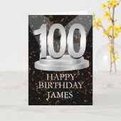 100. Geburtstagsleuchten eine Namenskarte hinzufüg Karte (Gelbe Blume)