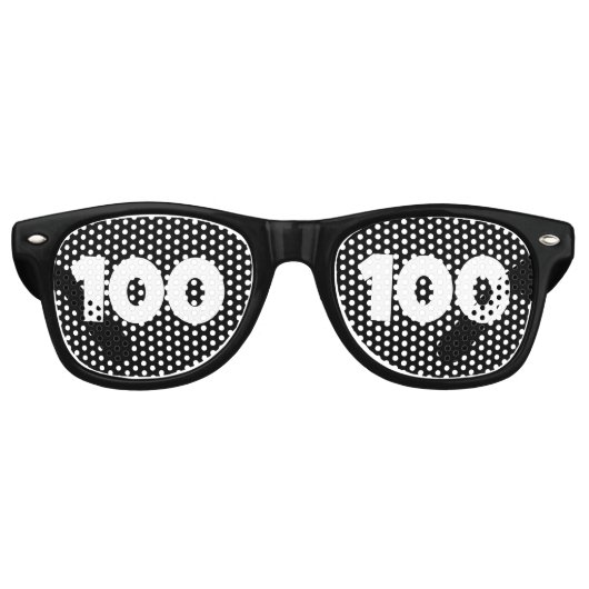 100. GEBURTSTAGSPARTEIEN PARTYBRILLE (Vorderseite)
