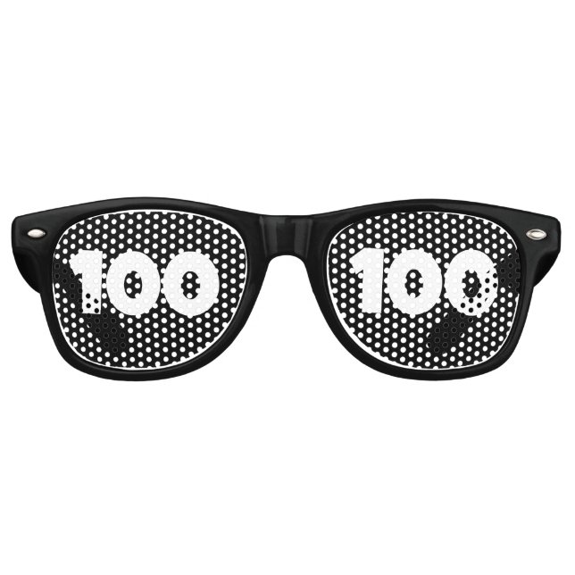 100. GEBURTSTAGSPARTEIEN PARTYBRILLE (Vorderseite)