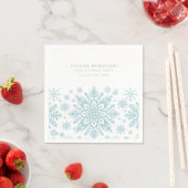 100. Geburtstagsparty Blue White Snowflake Winter Serviette (Beispiel)