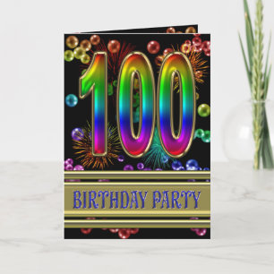 100. Geburtstagsparty Einladung
