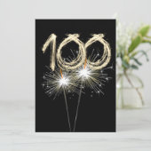 100. Geburtstagsparty Einladung (Stehend Vorderseite)