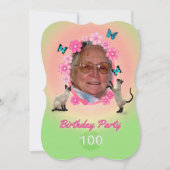 100. Geburtstagsparty Einladung (Vorderseite)