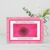 100. Geburtstagsparty Einladung Gerbera Daisy (Stehend Vorderseite)